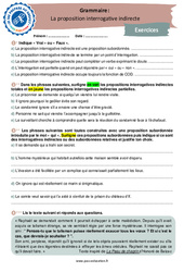 La proposition interrogative indirecte - Grammaire - Je me prépare au Brevet : Secondaire 3 - PDF à imprimer