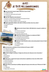 La guerre froide - Fiche de révision Brevet / Quiz : Secondaire 3 - Cycle 4 - PDF à imprimer