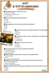 Le monde après 1989 - Fiche de révision Brevet / Quiz : Secondaire 3 - Cycle 4 - PDF à imprimer
