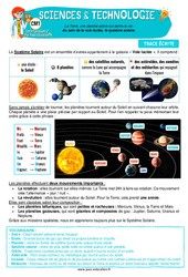 Au sein de la voie lactée, le système solaire - Cours, Leçon - Edith Eprouvette : Primaire 4 - Cycle 3 - PDF à imprimer