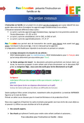 Guide d'utilisation de la méthode - école à la maison IEF - Fiches  - (en libre téléchargement) : Secondaire 2