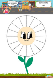 Le fleuriste - Apprendre à découper : Maternelle 2 - Cycle 1 - PDF à imprimer