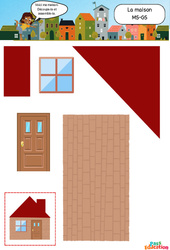 La maison - Apprendre à découper : Maternelle 1, 2 - Cycle 1 - PDF à imprimer