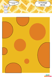 Le fromage - Apprendre à découper : Maternelle 1, 2 - Cycle 1 - PDF à imprimer