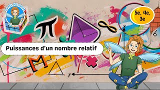 Puissances d'un nombre relatif - Vidéo pédagogique - La Fée des Maths : Secondaire 3
