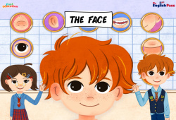 The Face - Vocabulaire - Vidéo interactive - Apprends l'anglais avec Kelly and James : Maternelle 2, [Primaire]