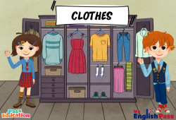 Clothes - Vocabulaire - Vidéo interactive - Apprends l'anglais avec Kelly and James : Maternelle 2, [Primaire]