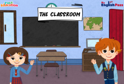 The classroom - Vocabulaire - Vidéo interactive - Apprends l'anglais avec Kelly and James : Maternelle 2, [Primaire]