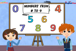 Numbers (from 0 to 9) - Vocabulaire - Vidéo interactive - Apprends l'anglais avec Kelly and James : Maternelle 2, [Primaire]