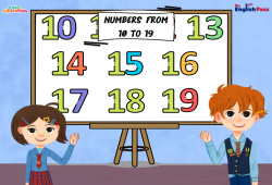 Numbers (from 10 to 19) - Vocabulaire - Vidéo interactive - Apprends l'anglais avec Kelly and James : Maternelle 2, [Primaire]