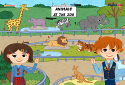 Animals at the Zoo - Vocabulaire - Séquence complète - Apprends l'anglais avec Kelly and James : Maternelle 2, [Primaire] - Cycle 2 - PDF à imprimer