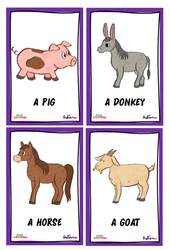 Animals at the Farm - Vocabulaire - Cours, Leçon/Flashcard - Apprends l'anglais avec Kelly and James : Maternelle 2, [Primaire] - Cycle 2 - PDF à imprimer