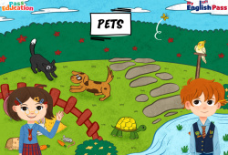 Animals (Pets) - Vocabulaire - Vidéo interactive - Apprends l'anglais avec Kelly and James : Maternelle 2, [Primaire]