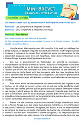 Wood’stown - A. Daudet - Mini - brevet - Français - Annales corrigées : Secondaire 3 - Cycle 4 - PDF à imprimer