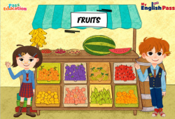 Fruits - Vocabulaire - Vidéo interactive - Apprends l'anglais avec Kelly and James : Maternelle 2, [Primaire]
