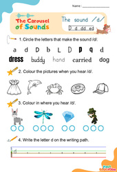 /d/ d dd ed - Carousel of Sounds - Vidéo interactive + - Fiches + Poster : Maternelle 2, [Primaire]