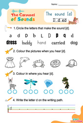 Le son [d] - Phonologie anglaise - Carousel of Sounds - Vidéo interactive + Fiche : Maternelle 2, [Primaire]