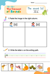 Le son [o] - Phonologie anglaise - Carousel of Sounds - Vidéo interactive + Fiche : Maternelle 2, [Primaire] - PDF à imprimer