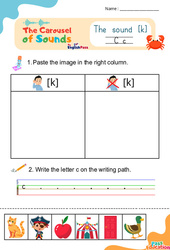 Le son [k] - Phonologie anglaise - Carousel of Sounds - Vidéo interactive + Fiche : Maternelle 2, [Primaire]