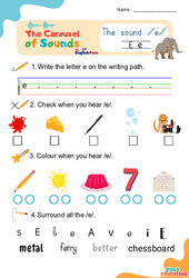 /e/ - Carousel of Sounds - Vidéo interactive + Fiche : Maternelle 2, [Primaire]