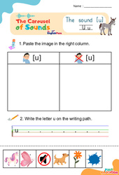 Le son [u] - Phonologie anglaise - Carousel of Sounds - Vidéo interactive + Fiche : Maternelle 2, [Primaire]