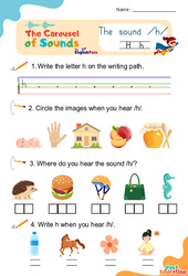 /h/ h - Carousel of Sounds - Vidéo interactive + - Fiches + Poster : Maternelle 2, [Primaire]