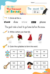 Le son [ō] - Phonologie anglaise - Carousel of Sounds - Vidéo interactive + Fiche : Maternelle 2, [Primaire] - PDF à imprimer