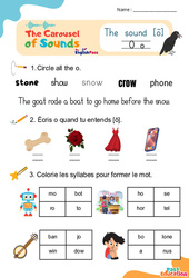 Le son [ō] - Phonologie anglaise - Carousel of Sounds - Vidéo interactive + Fiche : Maternelle 2, [Primaire]