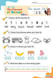 /b/ b - Carousel of Sounds - Vidéo interactive + - Fiches + Poster : Maternelle 2, [Primaire]