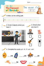 /i/ - Carousel of Sounds - Vidéo interactive + Fiche : Maternelle 2, [Primaire] - PDF à imprimer
