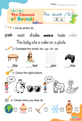 /ā/ A a - Carousel of Sounds - Vidéo interactive + - Fiches + Poster : Maternelle 2, [Primaire] - PDF à imprimer