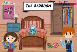 In the bedroom - Vidéo interactive - Apprends l'anglais avec Kelly and James : Maternelle 2, [Primaire]
