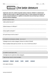 Une belle demeure - Dictée accompagnée n°11 : Primaire 5 - Cycle 3 - PDF à imprimer