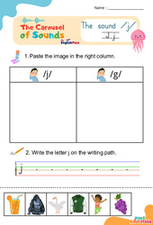 /j/ j simple - Carousel of Sounds - Vidéo interactive + - Fiches + Poster : Maternelle 2, [Primaire]