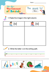 Le son [v] - Phonologie anglaise - Carousel of Sounds - Vidéo interactive + Fiche : Maternelle 2, [Primaire] - PDF à imprimer