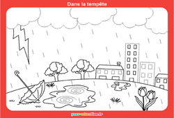 Dans la tempête - Graphismes ludiques : Maternelle 1, 2 - PDF à imprimer
