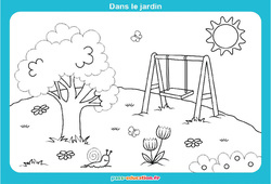 Dans le jardin - Graphismes ludiques : Maternelle 1, 2 - PDF à imprimer