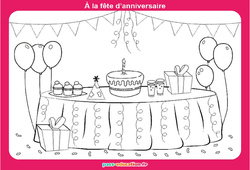 Fête d'anniversaire - Graphismes ludiques : Maternelle 1, 2 - PDF à imprimer