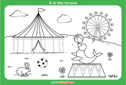 Fête foraine - Graphismes ludiques : Maternelle 1, 2 - PDF à imprimer