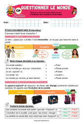 L’évolution de la société au fil du temps - Exercices - Apis & ses amis : Primaire 1 - PDF à imprimer