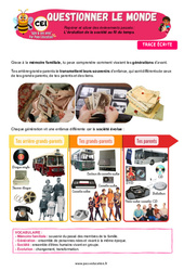 L’évolution de la société au fil du temps - Cours, Leçon - Apis & ses amis : Primaire 2 - PDF à imprimer