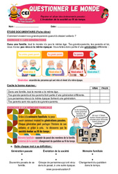L’évolution de la société au fil du temps - Exercices - Apis & ses amis : Primaire 2 - PDF à imprimer