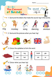 /ng/ ng n - Carousel of Sounds - Vidéo interactive + - Fiches + Poster : Maternelle 2, [Primaire]