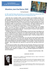 Situations, Jean - Paul Sartre, 1949 - Littérature : Secondaire 2 - PDF à imprimer