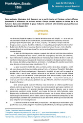 Montaigne, Essais - Littérature : Secondaire 3 - PDF à imprimer
