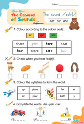 /ea(r)/ air ear are - Carousel of Sounds - Vidéo interactive + - Fiches + Poster : Maternelle 2, [Primaire] - PDF à imprimer