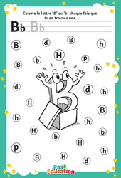 Lettre B - Discrimination visuelle : Maternelle 1, 2 - PDF à imprimer