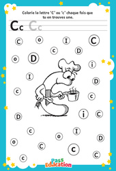 Lettre C - Discrimination visuelle : Maternelle 1, 2 - PDF à imprimer