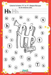 Lettre H - Discrimination visuelle : Maternelle 1, 2 - PDF à imprimer