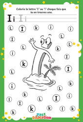 Lettre I - Discrimination visuelle : Maternelle 1, 2 - PDF à imprimer